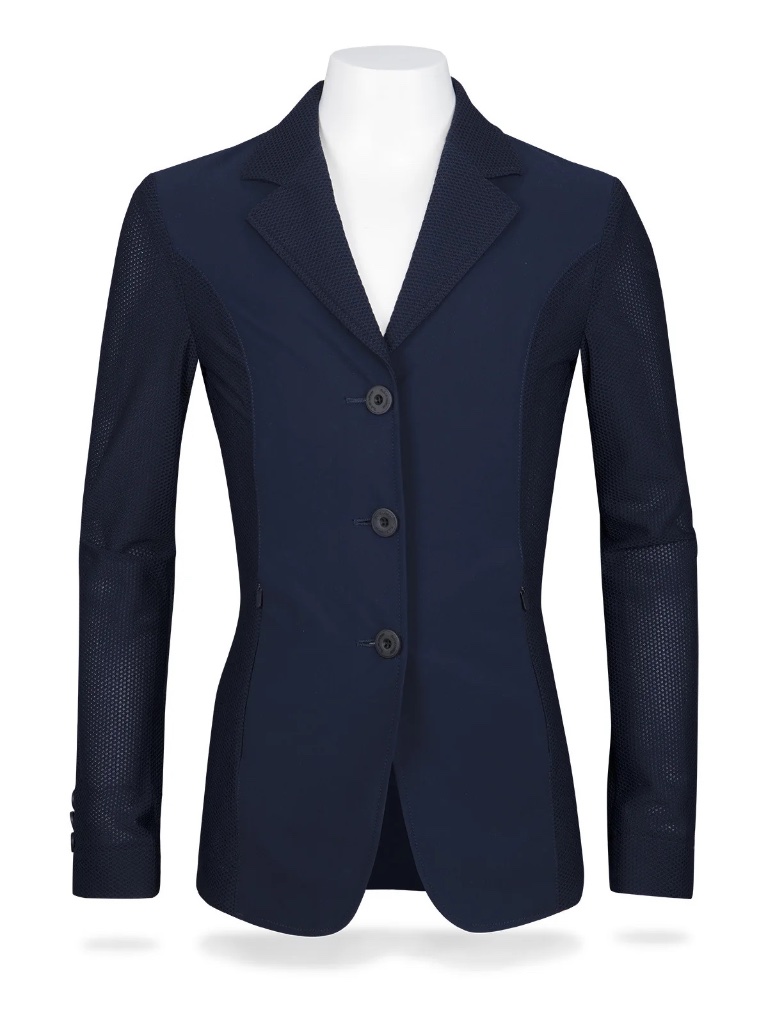 R.J. Classics Girlsâ Harmony Jr. Mesh Show Coat Jacket Riding Equestrian Navy 16